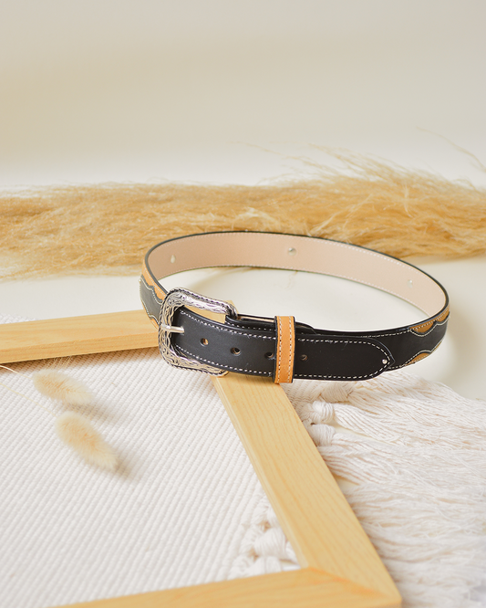 Cinto Café con Negro